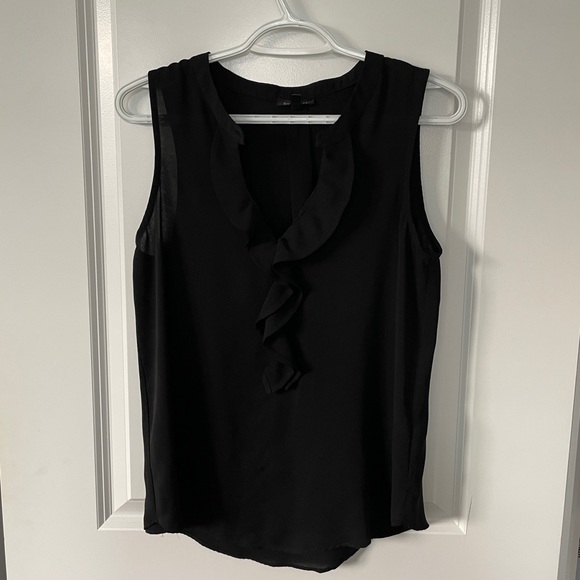 DYNAMITE - Small Black Frill Neckline Blouse - Picture 1 of 4
